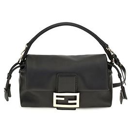 Fendi Black Lamb Ovis Aries Handbag Black