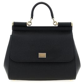 Dolce & Gabbana Borsa in pelle di vitello nera Nero
