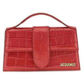 Jacquemus Red Calf Leather Bos Taurus Handbag Red