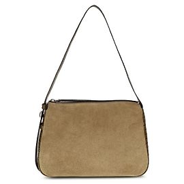 Tory Burch Sac à épaule en cuir daim beige Beige