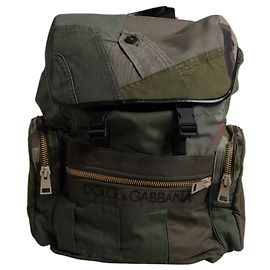 Dolce & Gabbana Sac à dos de voyage patchwork vert militaire Vert