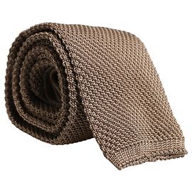 Dolce & Gabbana Corbata ajustable de seda marrón Castaño