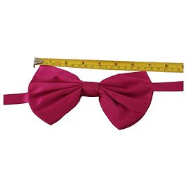 Dolce & Gabbana Pink % Silk Adjustable Neck Bow Tie Men Pink