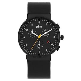 Autre Marque Montre en cuir unisexe classique Noir