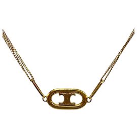 Céline Triomphe Necklace Gold Golden