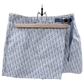 Dior Oblique Jacquard Technical Skirt Blue Blue