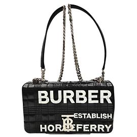 Bolsa de ombro Burberry Rolla em couro preto Preto