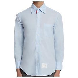 Camicia in popeline azzurro Thom Browne Bianco