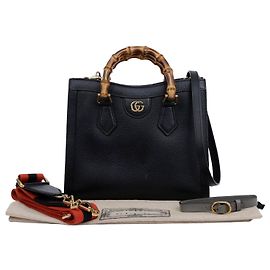 Gucci Saco Tote de Bambu Preto Preto