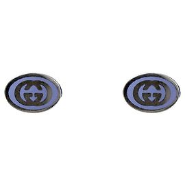 Gucci Verschlungene Emaille-Ohrringe Silber