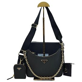 Prada Borsa Re-Edition Saffiano Nero