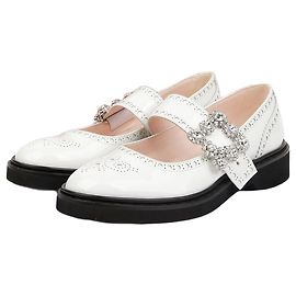 Roger Vivier Mocassins Mary Jane à fleurs Marron
