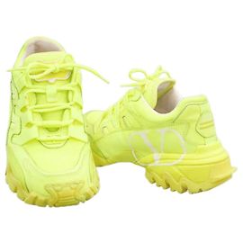 Baskets Valentino Garnavani en cuir jaune néon Jaune