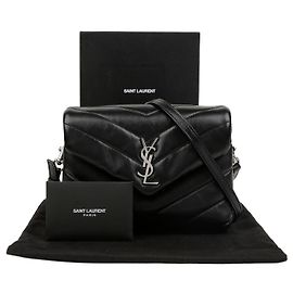 Autre Marque Borsa a tracolla Lulu Toy in pelle Nero Argento Argento