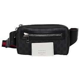 Gucci Bolso cinturón Soft GG Supreme Negro Negro