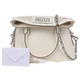 Maison Martin Margiela Maison Margiela Schultertasche Weiß Kalbsleder Weiß