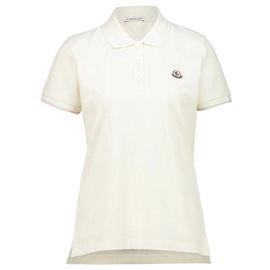 Moncler Piqué- Polohemd aus Baumwolle Weiß