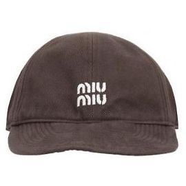 Miu Miu Boné de beisebol em denim Azul