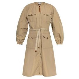Mini abito in cotone Moncler Beige Marrone