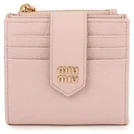 Portefeuille Miu Miu en cuir rose Rose