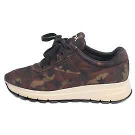 Prada Nylon-Sneaker mit Camo-Logo Mehrfarben