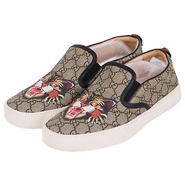 Gucci Baskets pour hommes avec patch Angry Cat Multicolore