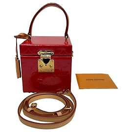 Louis Vuitton Borsa a Tracolla Mini Vernis Red Bleecker Box Bag Rosso
