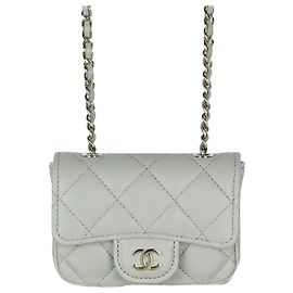 Chanel Cinto Bolsa Carteira com Corrente Marrom