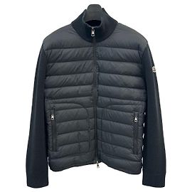 Moncler Gesteppte Strickjacke Schwarz (XL) Schwarz