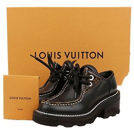 Louis Vuitton Bovr Flat Derby Brown Leather Brown