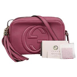 Gucci Borsa a tracolla Soho Disco con nappe Marrone