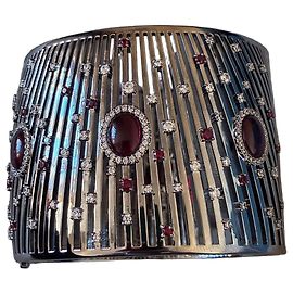 APM Monaco cuff bracelet Silvery White Red