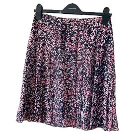Jigsaw Viscose-Midirock mit schwarz-rosa Blumenprint Schwarz Pink Andere