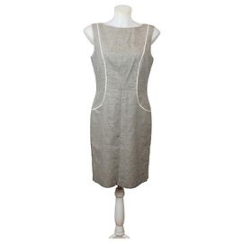 Blumarine Vestido sem mangas em lã e seda cinza Cinza
