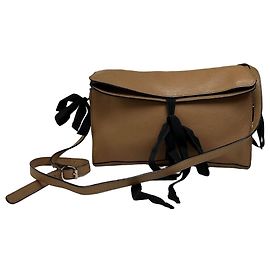 Vintage Marni Pebbled Leather Flap Crossbody Bag Late 2000s Tan Camel