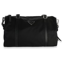 Prada Bolso Duffle Grande de Re-Nylon Negro Negro