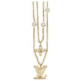 Colar Louis Vuitton Gold Lady LV Dourado