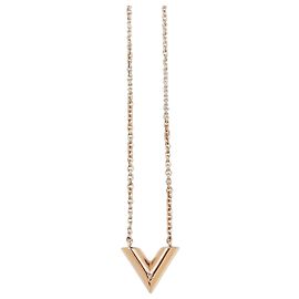 Louis Vuitton Essential V Halskette in Roségold Golden
