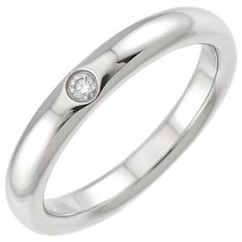 Autre Marque Tiffany & Co. Platinum Stacking Band Ring with Diamond Other