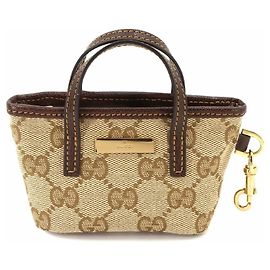 Pingente de bolsa Gucci Tribeca Marrom Bege