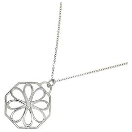Autre Marque Colar Tiffany & Co. em ouro branco 18K com flor e diamantes Outro