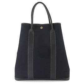 Hermès Sac à main cabas Hermes Garden File MM Noir