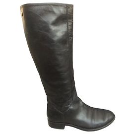 Autre Marque Fabi Botas altas de cuero negro Negro