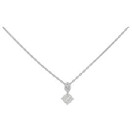 Autre Marque Collana Au750 con diamanti Argento