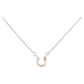 Autre Marque Collar Horseshoe Diamond K10PG Rosa