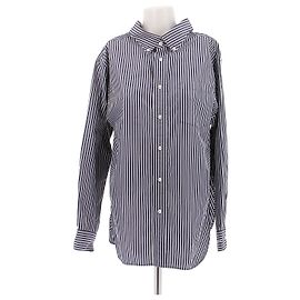 Balenciaga Camicia oversize a righe blu e bianco Blu