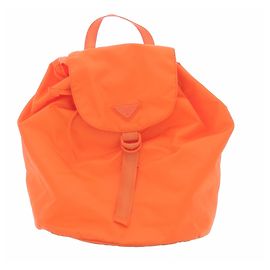 Prada Mochila de nailon naranja Naranja