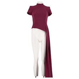 Autre Marque Top recto color borgoña NADINE MERABI Burdeos