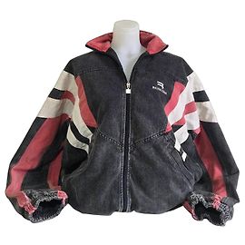 Balenciaga multicolored denim jacket Black Pink White