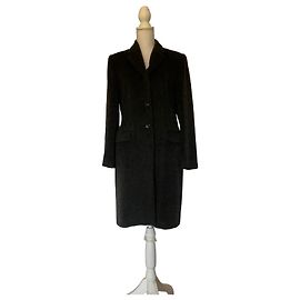 Autre Marque D'Errico Dark Grey Wool Blend Coat Dark grey